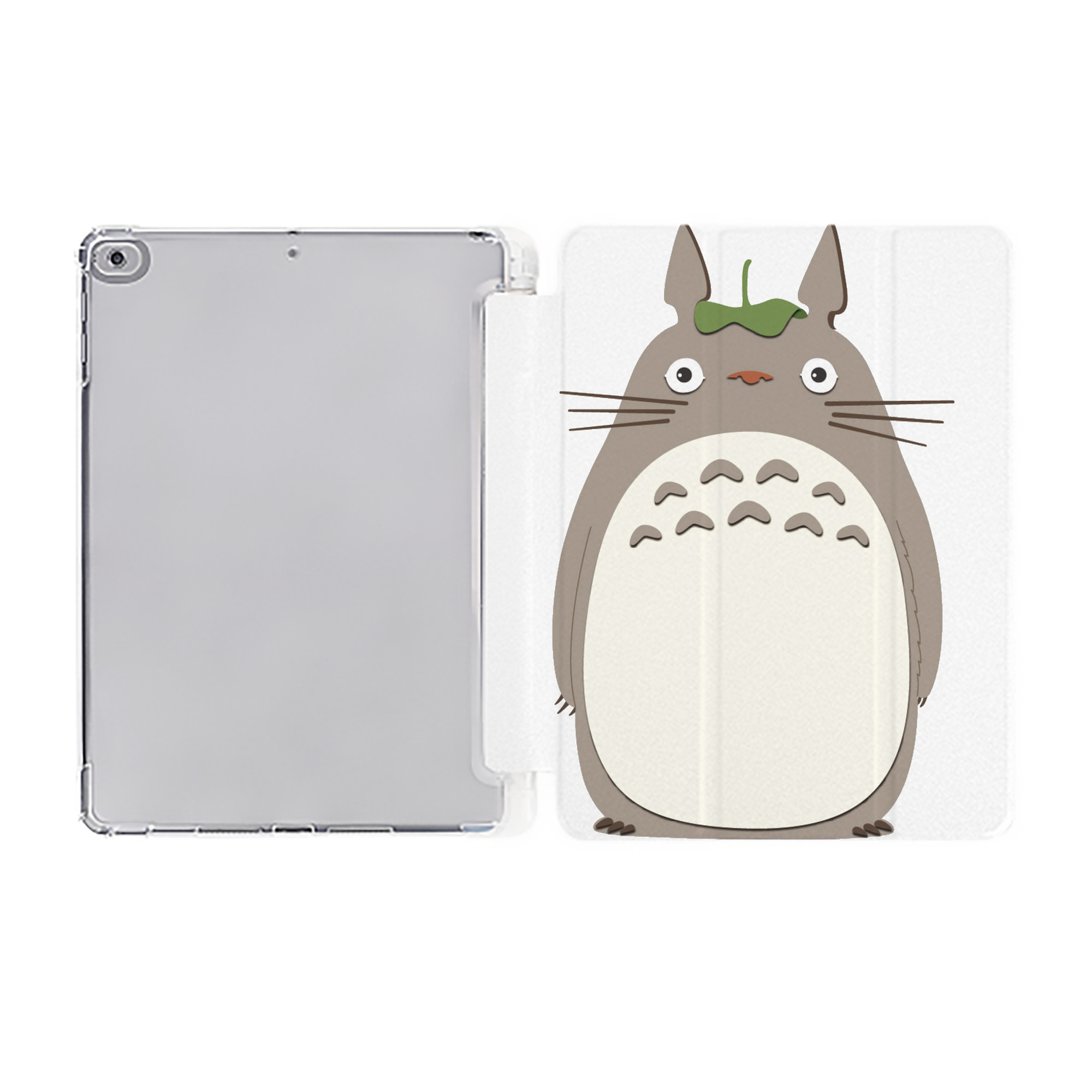 （画像用） となりのトトロ 草壁メイ 草壁サツキ My Neighbor Totoro Satsuki Kusakabe Mei Kusakabe IPad ケース ペン収納付き 三つ折りスタンド PUレザー×シリコン 対応機種9.5/10.5/10.9インチ